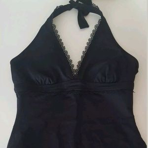 Anne Cole Plus-Size One-Piece Halter Swimsuit Sz16